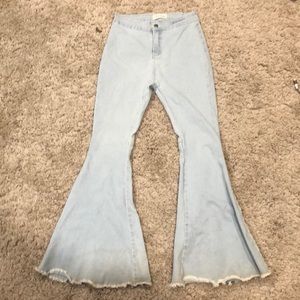 Light blue bell bottoms